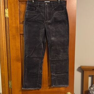 Loft Charcoal Corduroy Pants Size 8